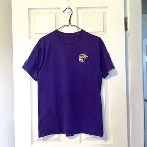 Purple LA T-Shirt with Embroidered Logo